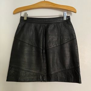 Vintage Leather Mini Skirt